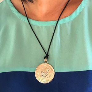 Vintage Aztec silver pendant